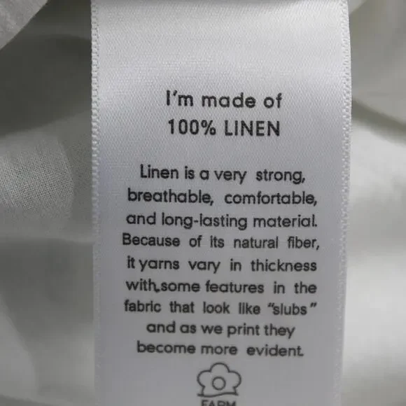 Farm Rio Dress Womens Small Milani Printed Linen Mini Tropical Boho Chic Playful - Picture 12 of 15